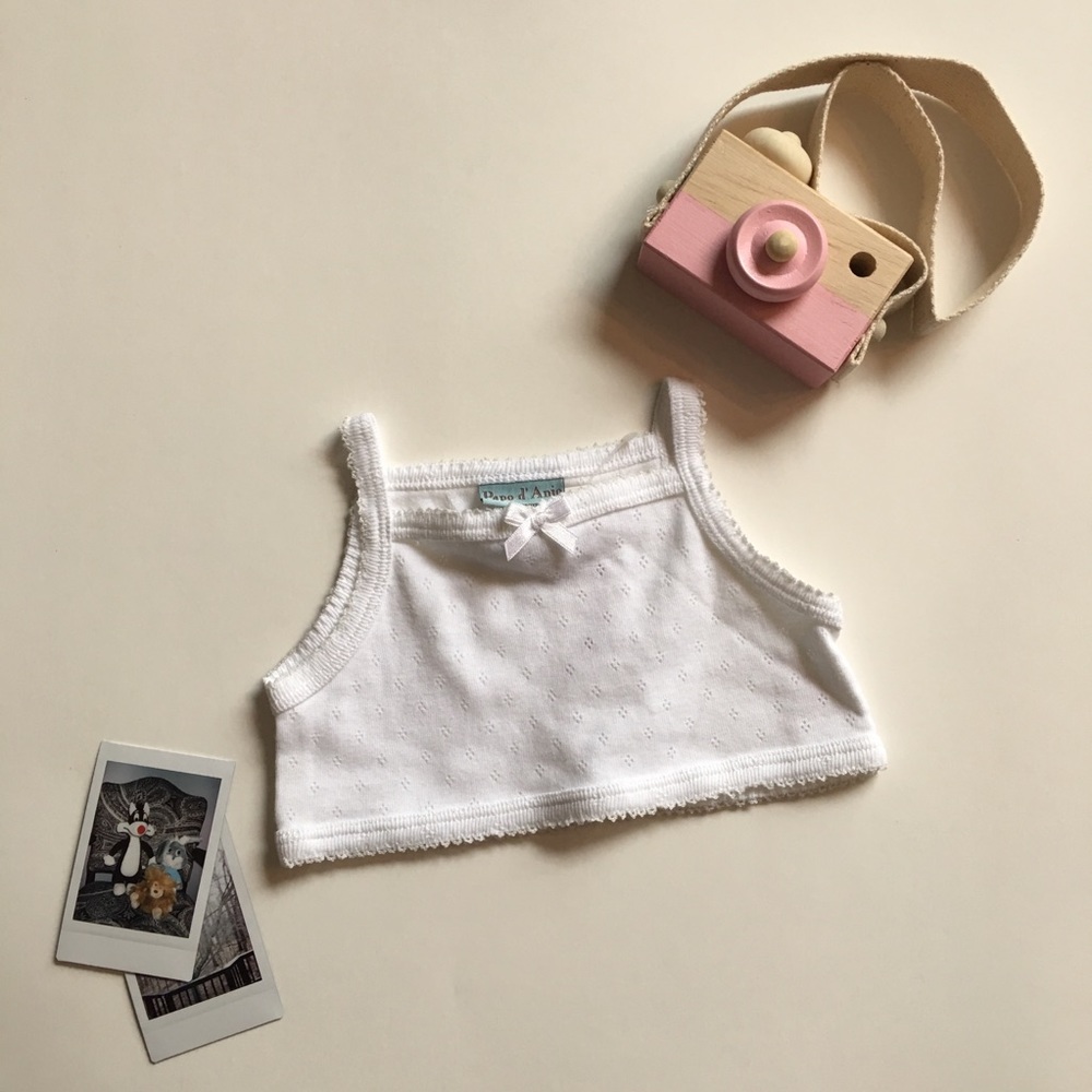 Papo d’ Anjo Crop Top White Eyelet Fabric Style